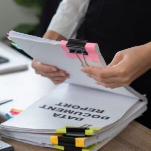 Library health documents in binder