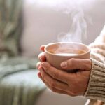 Home warm tea for emotional support for caregivers in cozy setting